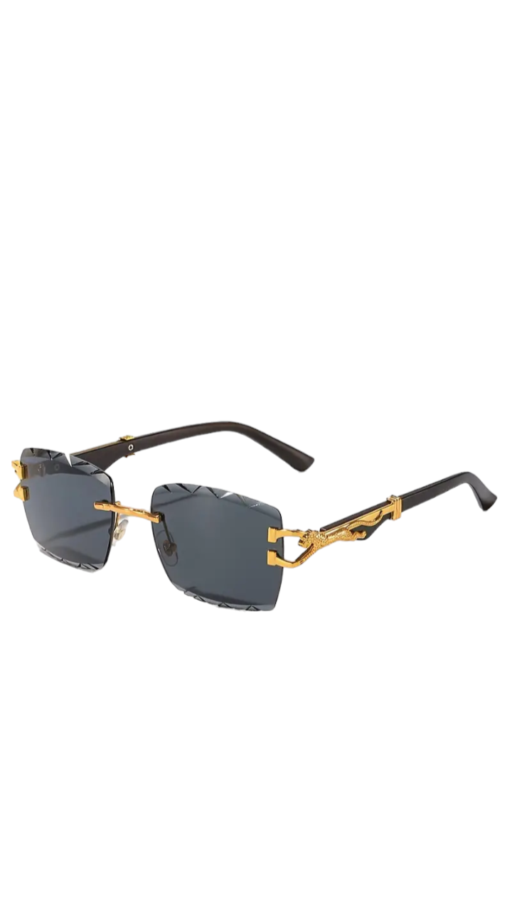 Leopard designed square fashion glasses