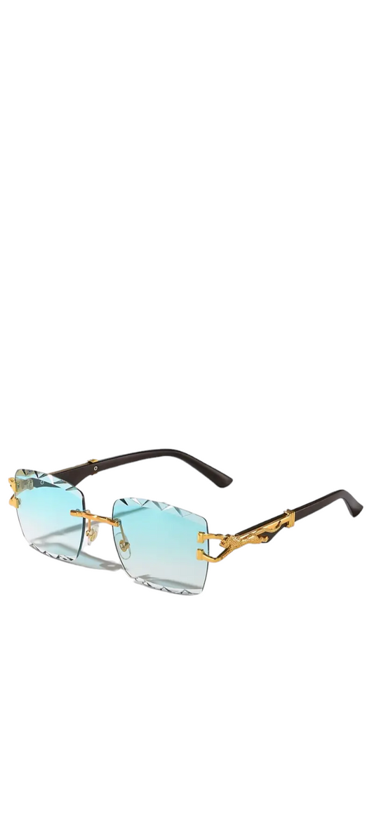 Leopard designed square fashion glasses