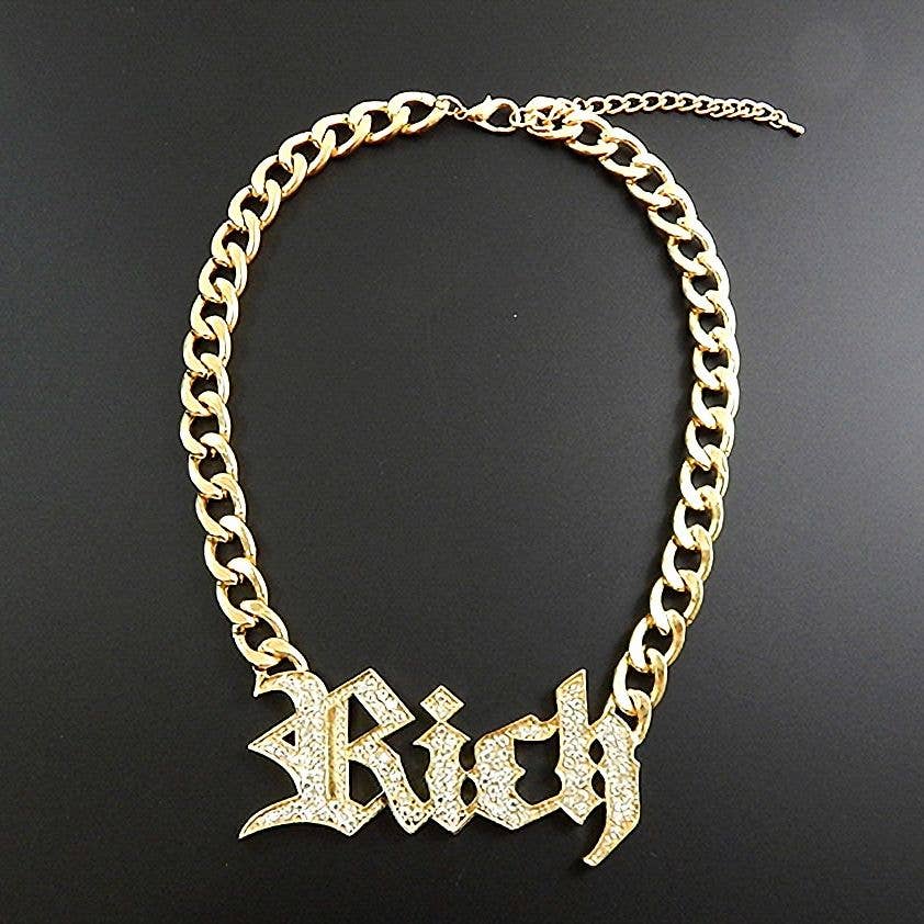 RICH Script Chain Necklace