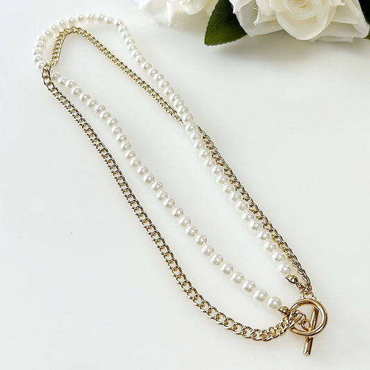 Chain Pearls Necklace