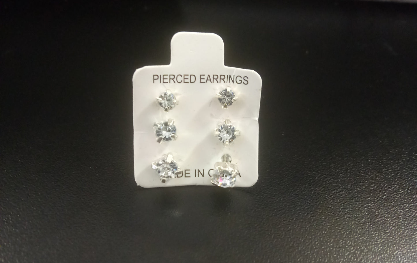 3 pair stud earrings