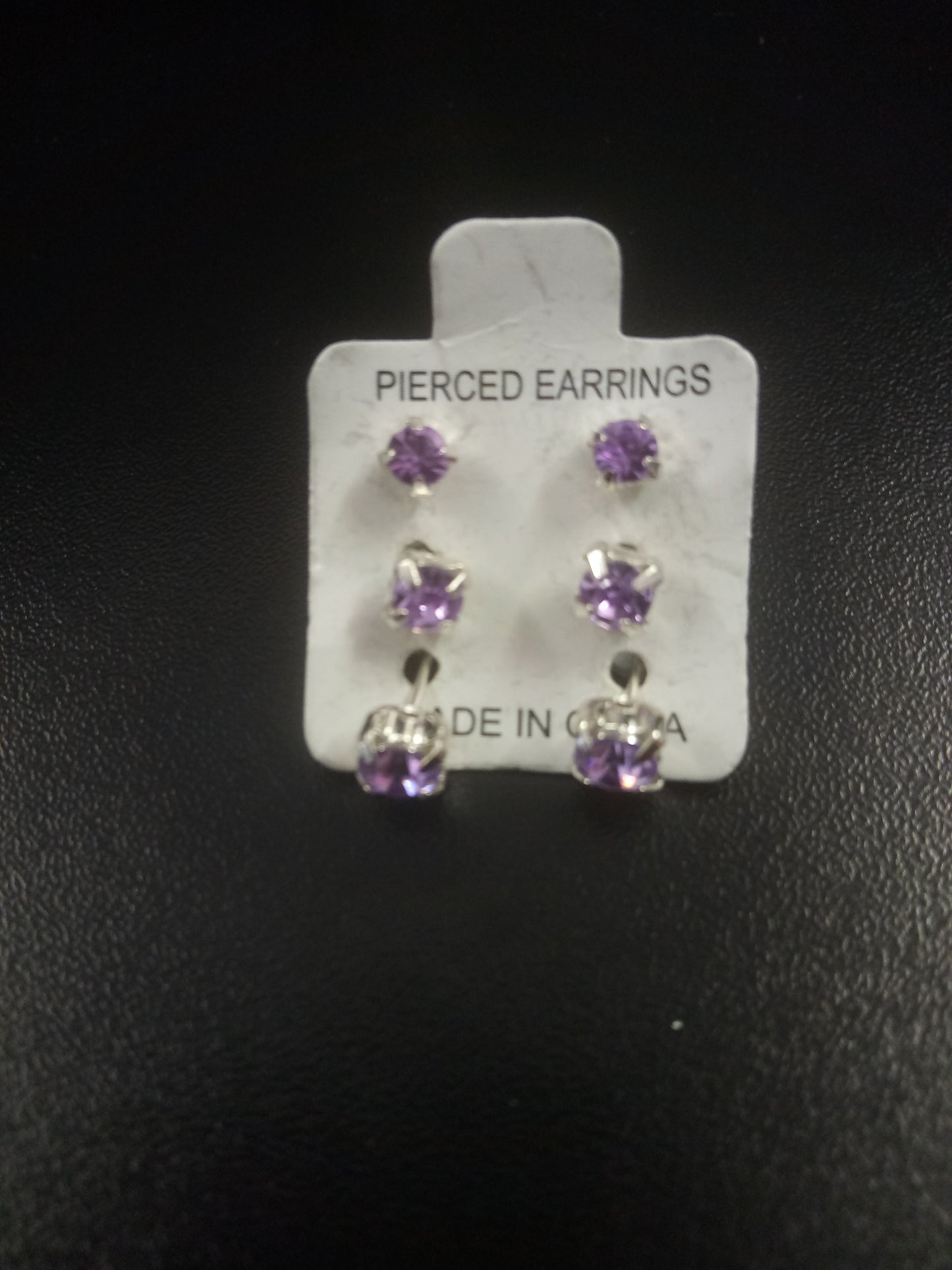 3 pair stud earrings