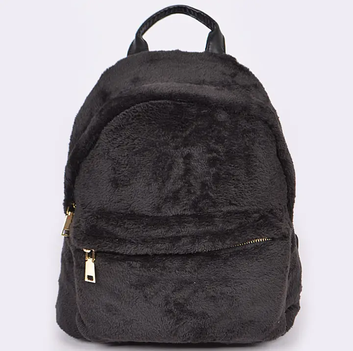 Faux fur backpack