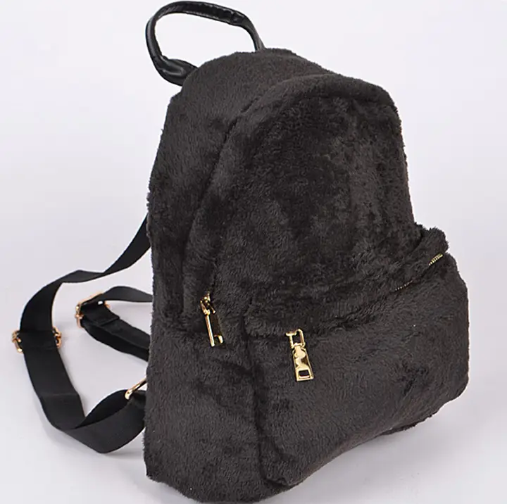 Faux fur backpack