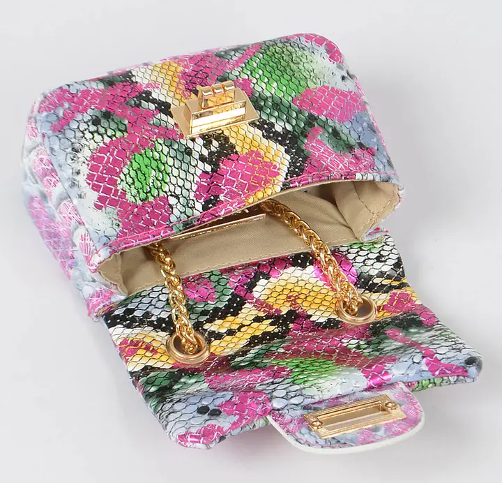 Snake pattern mini clutch