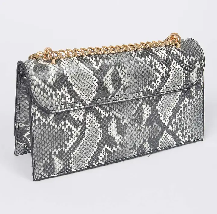 Snake print crossbody bag