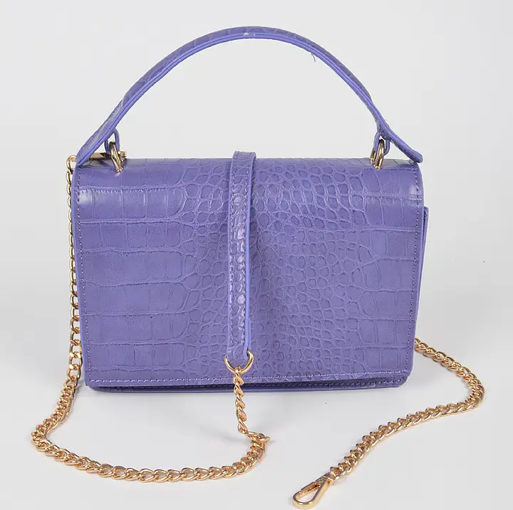 Faux croc crossbody