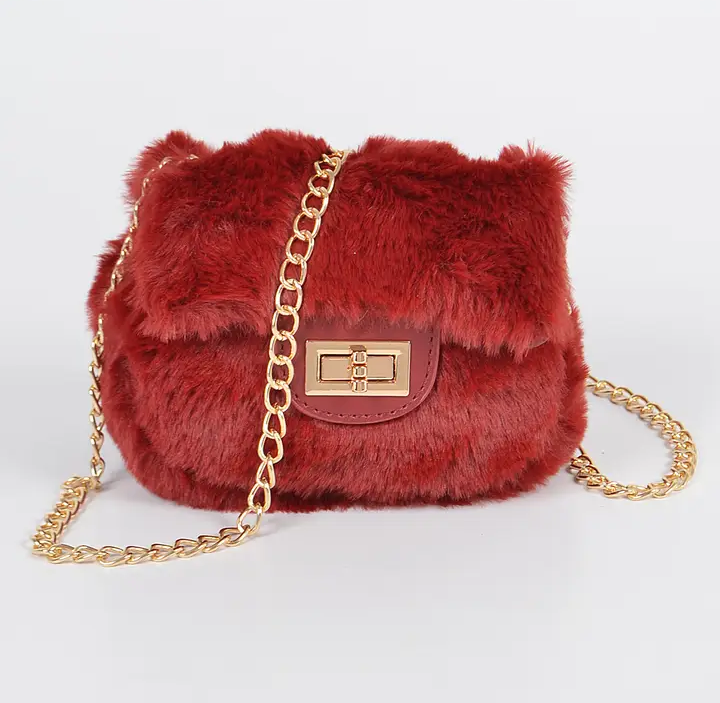 Faux fur bag