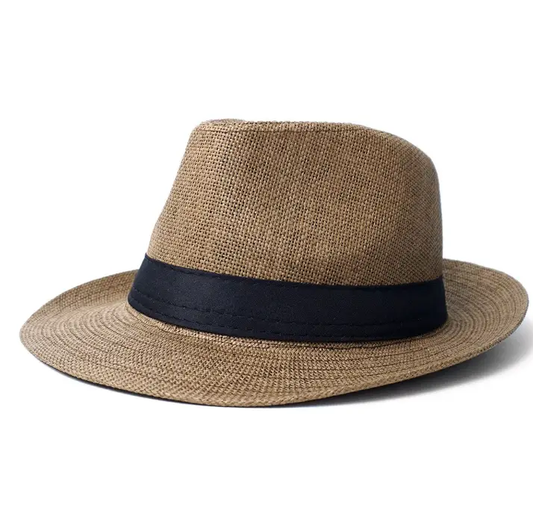 Wide brim fedora hat