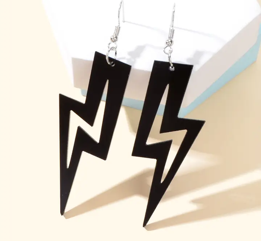 Acrylic dangle lightning earrings