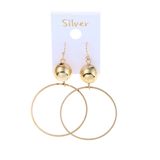 Dangle hoop earrings