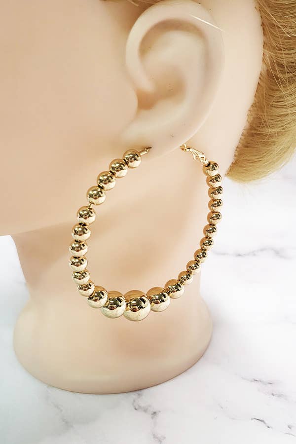 Ball Hoop Earrings