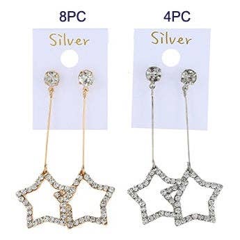 Dangle star earrings