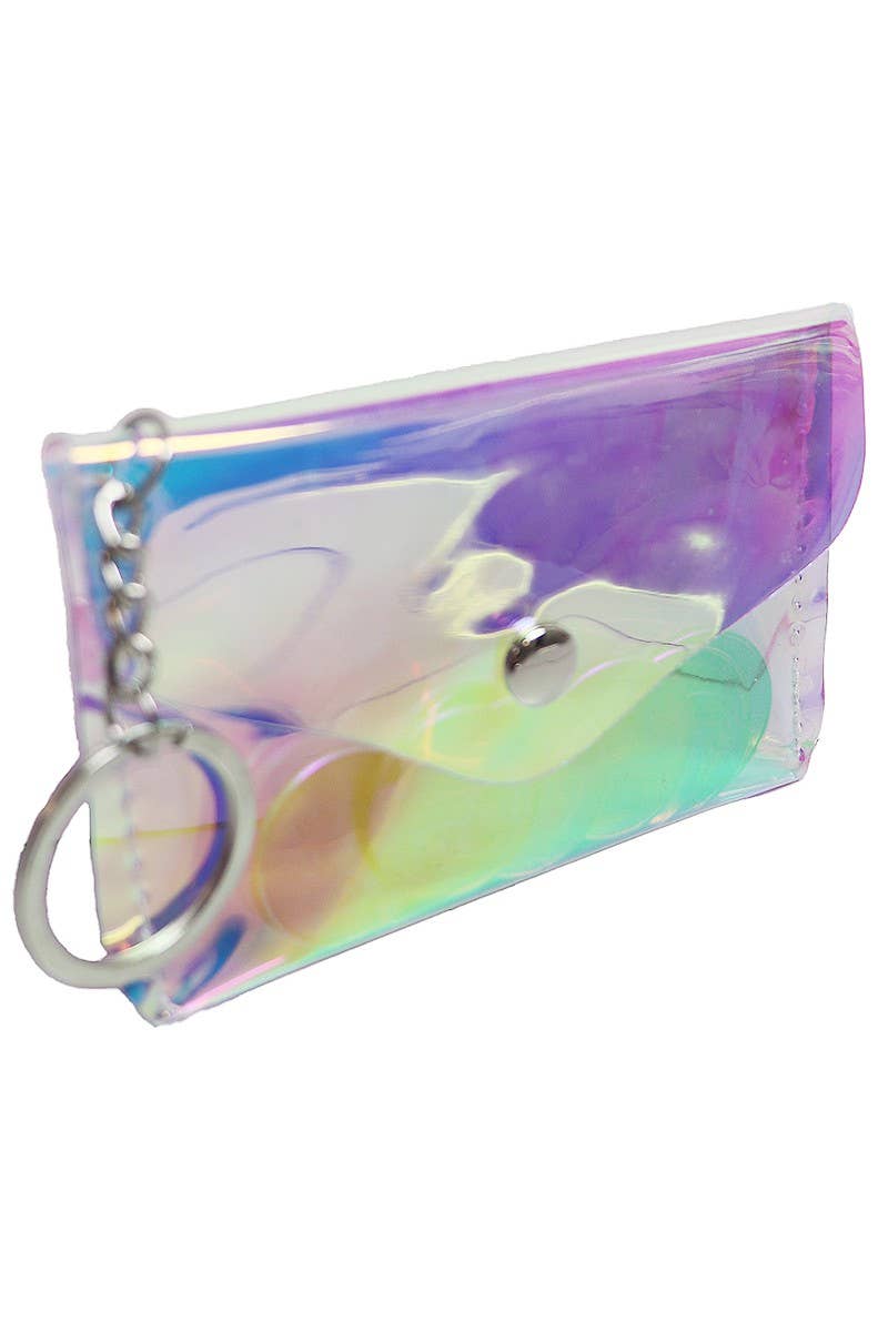 Iridescent Glossy PVC Pouch Coin Purse Bag